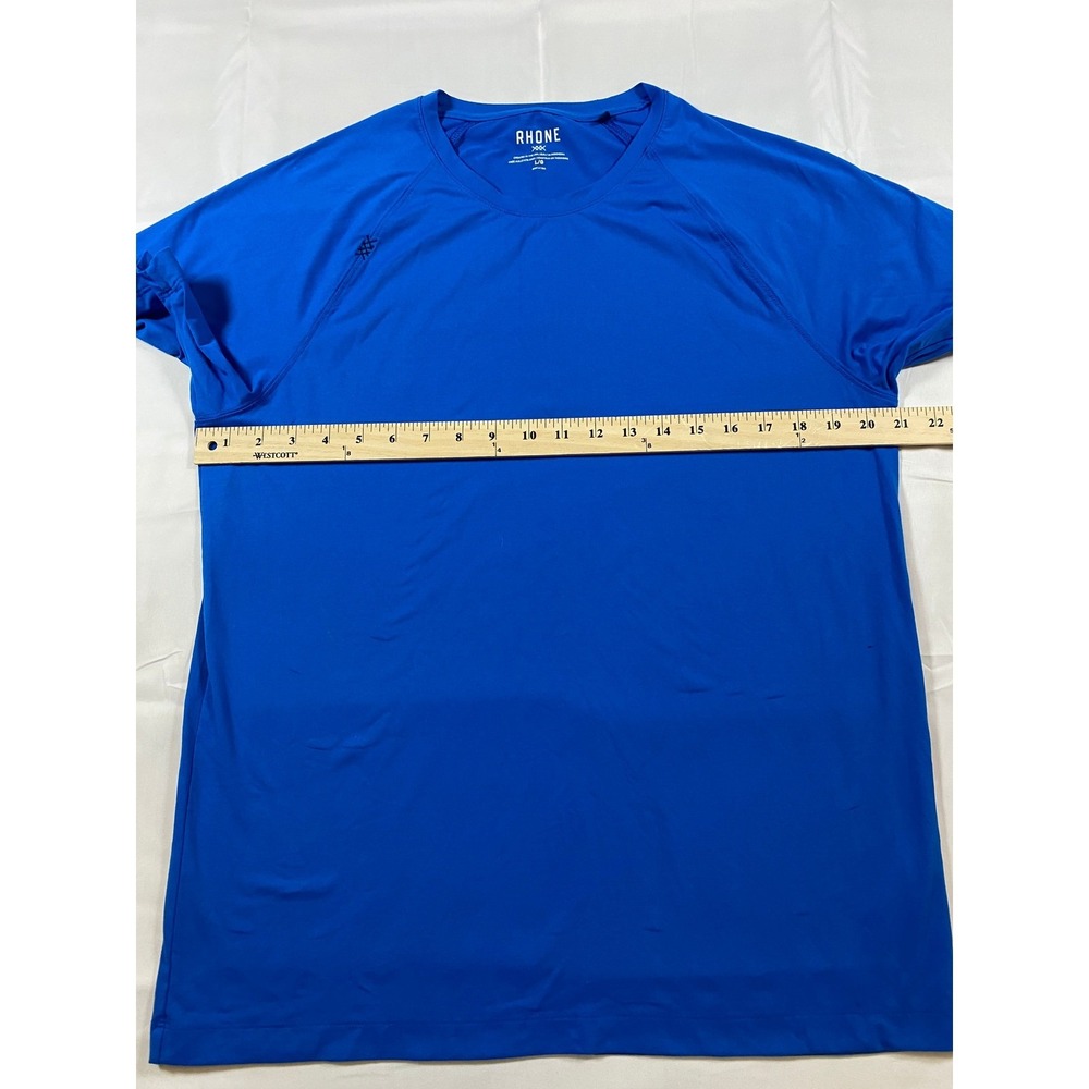 RHONE Mens Athletic Performance T Shirt Blue L G Short Sleeve Crew Neck - Picture 9 of 10